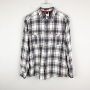 The North Face Gray Plaid Button Up Shirt (M)